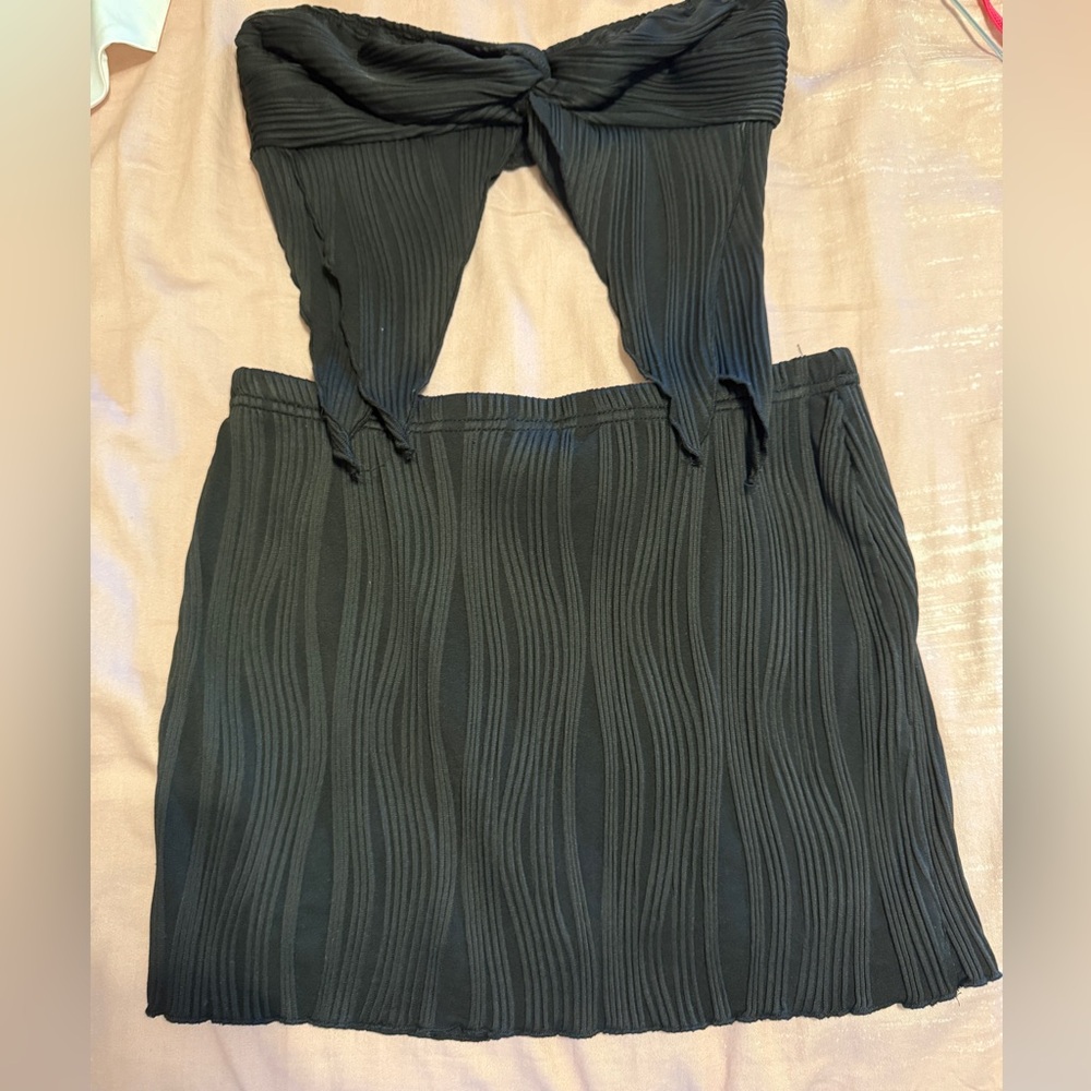 Black Women's Skirt Set
